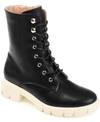 Journee Collection Madelynn Lug Sole Combat Boot In Black