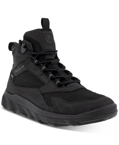 Ecco Men's Mx Mid Waterproof Lace-up Hiking Boots Men's Shoes In Black