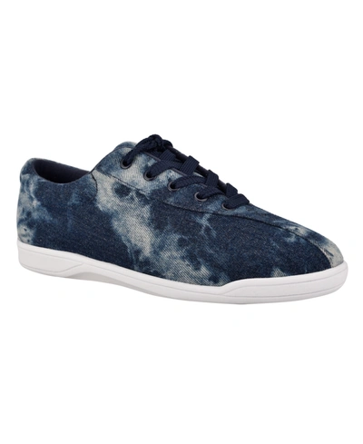 Easy Spirit Women's Ap Casual Lace Up Walking Sneakers Women's Shoes In Denim Tie Dye