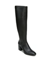 Franco Sarto Tribute Womens Zipper Faux Leather Mid-calf Boots In Black Faux Leather