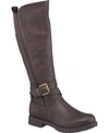 Gc Shoes Aston Womens Faux Lather Tall Knee-high Boots In Brown