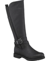 Gc Shoes Aston Womens Faux Lather Tall Knee-high Boots In Black