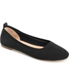 Journee Collection Womens Maryann Knit Round Toe Ballet Dress Flats In Black
