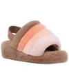 Ugg Fluff Yeah Genuine Shearling Slingback Sandal In Beachwood Multi