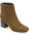 Journee Collection Women's Audrina Stacked Heel Dress Booties In Olive