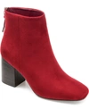 Journee Collection Women's Audrina Stacked Heel Dress Booties In Red