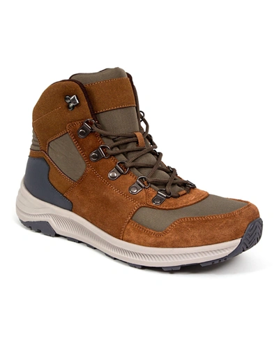 Deer Stags Men's Peak Comfort Casual Hybrid Hiker High Top Sneaker Boots Men's Shoes In Chestnut,green