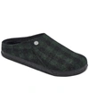 Birkenstock Men's Zermatt Shearling Clog Slippers From Finish Line In Green/black Plaid