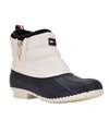 Tommy Hilfiger Women's Roana Zip Up Duck Booties Women's Shoes In Dark Blue-white