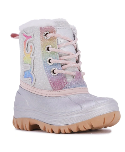Juicy Couture Toddler Girls Cozy Boot In Silver Multi