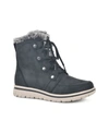 Cliffs By White Mountain Faux Fur Lined Lace-up Boot In Black