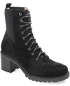 Journee Collection Kassia Vegan Combat Boot In Black