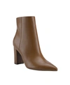Marc Fisher Glorena Pointed Toe Block Heel Ankle Bootie In Luggage