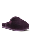 Dearfoams Fireside Genuine Shearling Mule Slipper In Aubergine