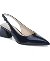 Franco Sarto Womens Textured Patent Leather Block Heels In Midnight Faux Patent
