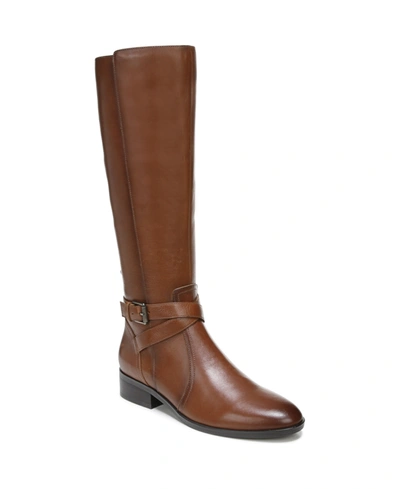 Naturalizer Rena Wide Calf Riding Boots In Cider Leather