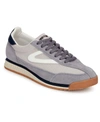 Tretorn A-rawlins Colorblock Suede Retro Sneakers In Gray/white