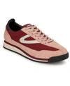 Tretorn A-rawlins Colorblock Suede Retro Sneakers In Burgundy