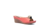 Gc Shoes Women's Sydney Rosette Wedge Sandals In Coral