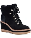 Kate Spade New York Willow Genuine Shearling Wedge Bootie In Black
