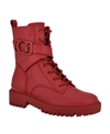 Guess Women's Orana Combat Booties In Red- Synthetic