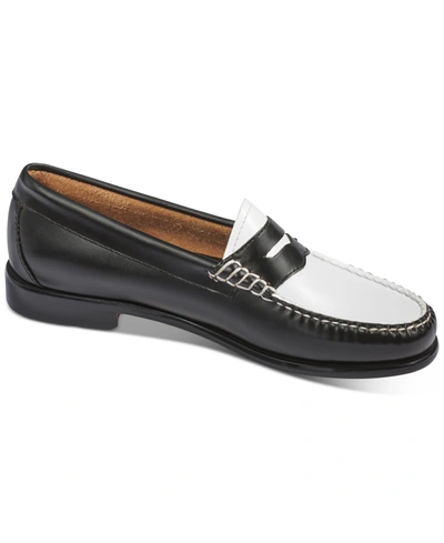 Gh Bass G.h.bass Women's Whitney Weejuns Loafers Women's Shoes In Black,white