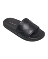 French Connection Women's Squishy Quilted Pool Slide Flat Sandals Women's Shoes In Black