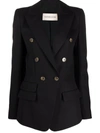 Alexandre Vauthier Double-breasted Padded-shoulder Blazer In Black