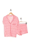 Nordstrom Rack Tranquility Shortie Pajamas In Pink Flamingo Heart Foulard