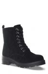 Aquadiva Noma Leather Lace-up Boot In Black Suede