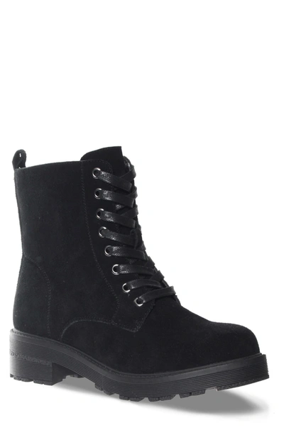 Aquadiva Noma Leather Lace-up Boot In Black Suede