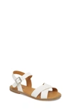 Tucker And Tate Kids' Arya Cross Strap Sandal In White Faux Leather