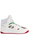 Gucci Basket High-top Faux-leather Trainers In White