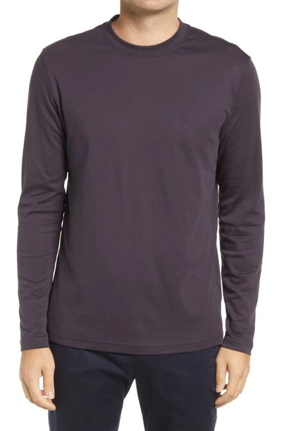 Robert Barakett Georgia Long Sleeve T-shirt In Deep Eggplant