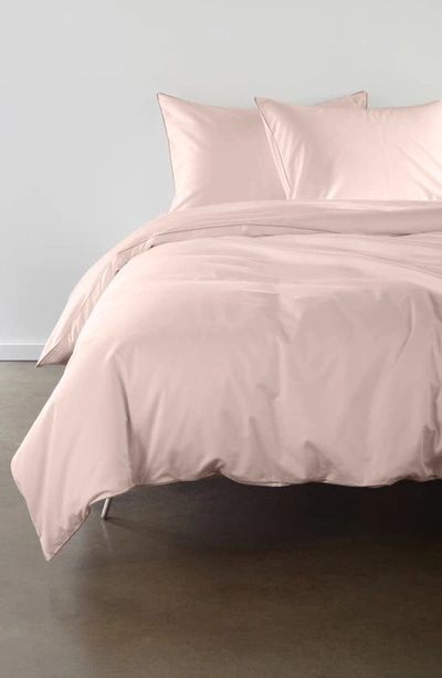 Nordstrom 400 Thread Count Sateen Duvet Cover & Shams Set In Pink Peony Bud
