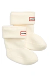 Hunter Kids' Fleece Welly Boot Socks In  White