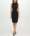 CALVIN KLEIN TIE-NECK SHEATH DRESS