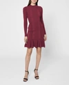 NICOLE MILLER WOMEN'S RIBBED KNIT FLARE DRESS