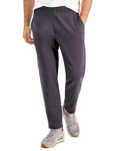 Ideology Men's Solid Fleece Pants, Created For Macy's In Deep Charcoal