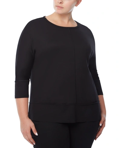 Jones New York Plus Size Dolman-sleeve Tunic In Jones Black