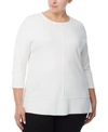 Jones New York Plus Size Dolman-sleeve Tunic In Nyc White