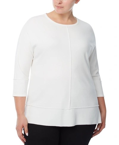 Jones New York Plus Size Dolman-sleeve Tunic In Nyc White