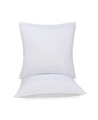 Superior Microfiber Square Down Alternative Decorative Euro Bed Pillow Inserts 26"x 26", 2-pack In White
