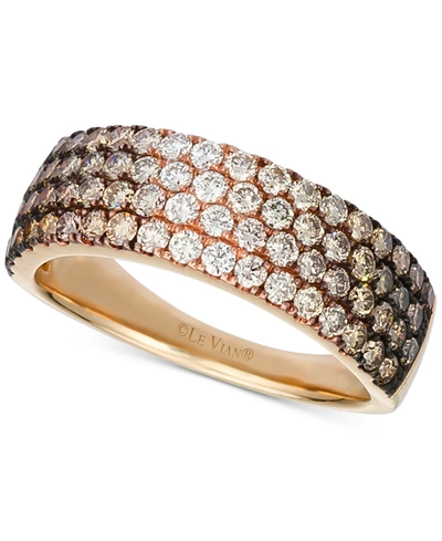 Le Vian Ombre Diamond (1-1/4 Ct. T.w.) & Nude Diamond (1/6 Ct. T.w.) Band In 14k Rose Gold