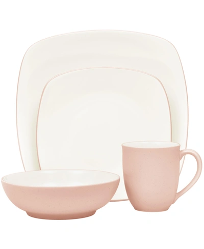 Noritake Colorwave Square 4 Piece Place Setting In Pink