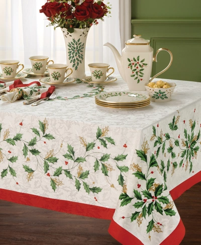 Lenox Holiday Tablecloth, 60" X 84" In Ivory