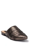 DONNA KARAN PAISLEY METALLIC KILTIE MULE