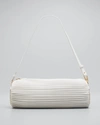 Loewe Pleated Bracelet Pouch Shoulder Bag In Soft White