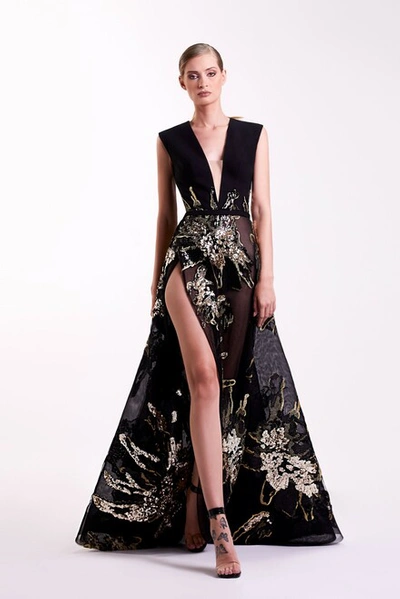 Edward Arsouni High Side Slit Gown