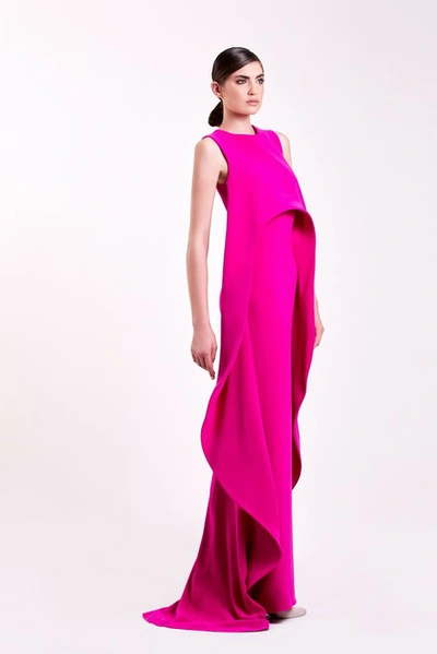 Edward Arsouni Sleeveless Abstract Gown
